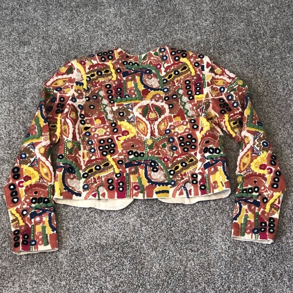 ALICE + OLIVIA Embroidered Multi Color Jacket sz XS - Picture 7 of 9